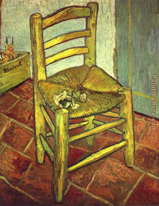 Vincent's Chair with His Pipe painting - Vincent van Gogh Vincent's Chair with His Pipe art painting